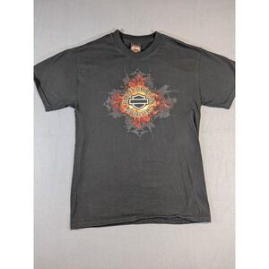 Vintage‎ Harley Davidson Knoxville Tennessee Hanes Beefy T Fire And Flames
